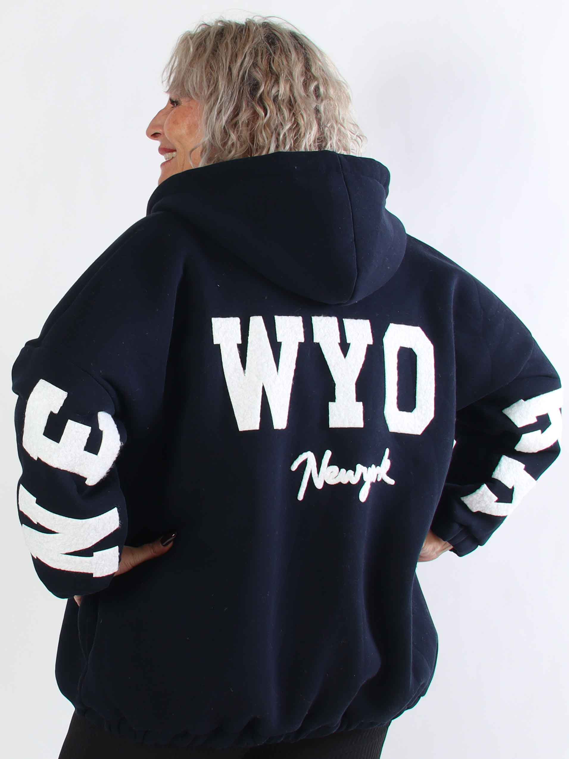 Iverna - Blød plus size oversize hoodie med tekst